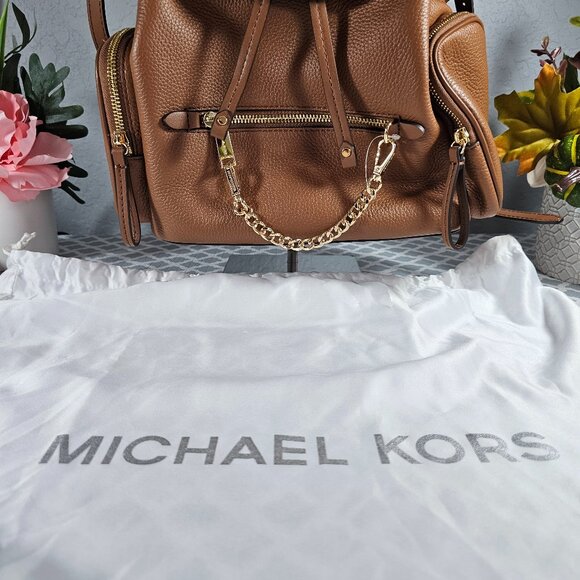 Michael Kors Jet Set Medium Pebbled Leather Backpack NWOT - Picture 13 of 13